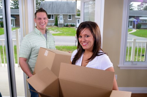 Commercial moving team planning a business relocation in Harringay
