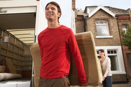 Professional removal service loading furniture