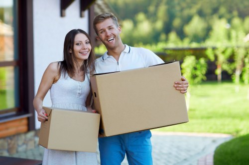 Packing and moving boxes for a Harringay property move