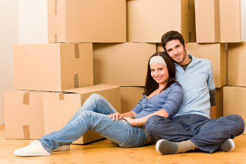 Professional removal company protecting property and staff during a move