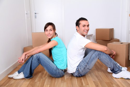 Packed moving van for a domestic relocation in Harringay