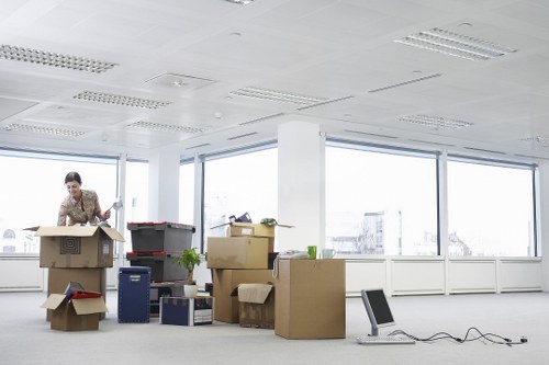 Assorted packing materials and cartons for local relocation